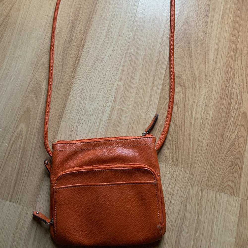 Orange Leather Tignanello Purse